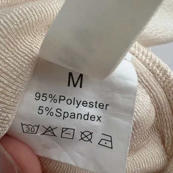 Elegant Cream Sleeveless Crop Top - Picture 7 of 7